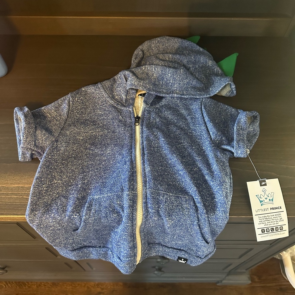 Littlest Prince Blue Short Sleeve Sweatshirt
